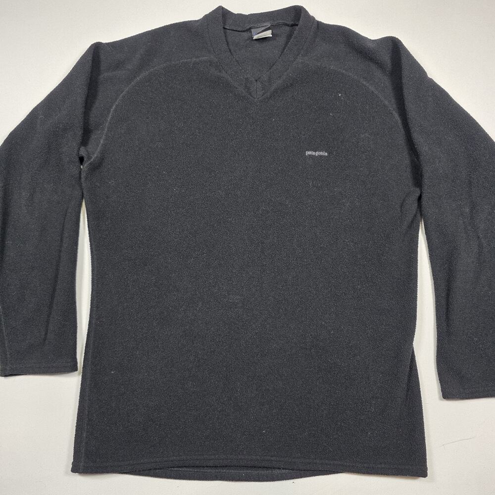 Vintage Patagonia Capilene Womens M Black Long Sleeve Base Layer Made In USA